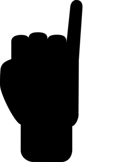 Little Finger Up Of Hand Silhouette Tracing Svg Vector, Free Vectors File